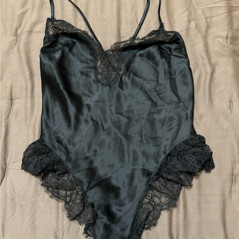 Victoria's Secret Black Lace Chemise